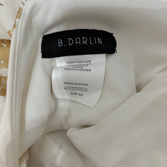 B Darlin Womens Zippered Floral Spaghetti Strap Dress, Size 3/4, NWOT - Picture 9 of 10